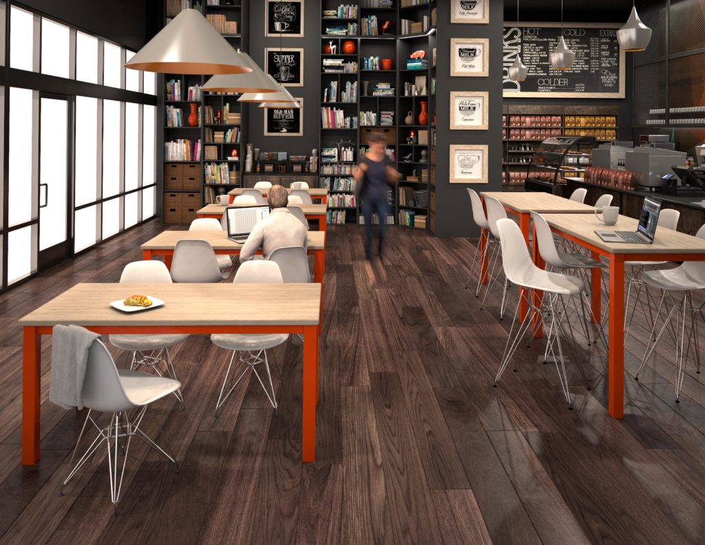 Rendering of a coffee shop or cafe