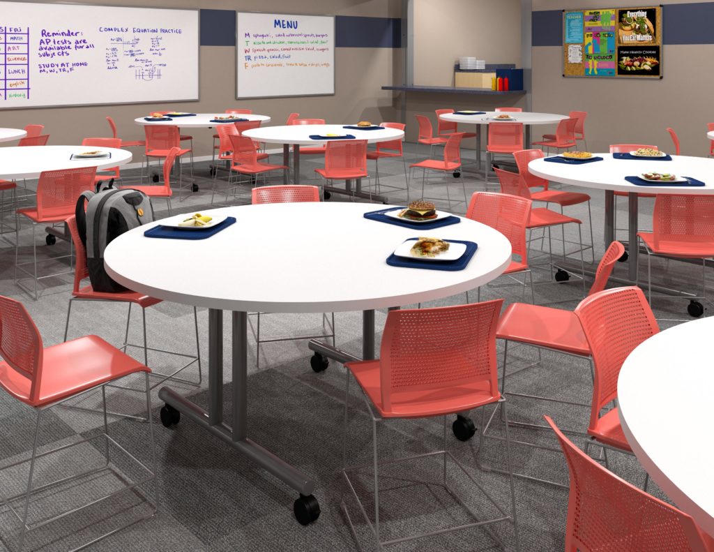 Valley Design multifunctional bases in classroom setting